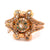 Retro Diamond Emerald 18k Yellow Gold Hinged Bracelet