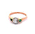 Mid Century Russian Diamond Emerald 14k Rose Gold Platinum Ring