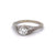 Edwardian GIA 0.53 Carat Round Brilliant Cut Diamond 18k White Gold Filigree Ring