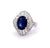 3.60 Carats Sapphire Diamond Platinum Ballerina Ring