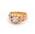 Art Nouveau Old Mine Cut Diamond 18 Karat Yellow Gold Solitaire Ring