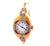 Antique Longines Russian Diamond Ruby Platinum 14 Karat Yellow Gold Wristwatch