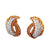 Mid Century Diamond Platinum 18k Yellow Gold Ear Clip Earrings