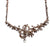 Antique French Rose Cut Diamond 18 Karat Rose Gold Silver Necklace