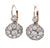 Art Deco Inspired Diamond Platinum Cluster Drop Earrings