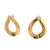 Vintage Italian Gemstone Diamond 18 Karat Yellow Gold Hoop Earrings