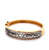 Retro Art Deco Diamond Platinum 14k Yellow Gold Hinged Bracelet