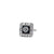 Art Deco Inspired Diamond Onyx Platinum Engagement Ring