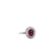 Art Deco Inspired 2.40 Carats Cabochon Ruby Diamond Platinum Ring