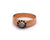 Antique Austrian Rose Cut Diamond 14 Karat Rose Gold Band Ring