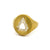 GIA 2.04 Carats Shield Cut Diamond 20 Karat Yellow Gold Signet Ring