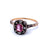 Antique Austro-Hungarian Pink Sapphire Diamond 14 Karat Rose Gold Cluster Ring