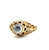 Art Nouveau Rose Cut Diamond 18 Karat Yellow Gold Foil Back Filigree Ring