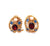Vintage Garnet Sapphire Pearl 18 Karat Yellow Gold Ear Clips