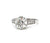 Art Deco GIA 2.07 Carats Old European Cut Diamond Platinum Ring