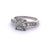 Art Deco Old Mine Cut Diamond Platinum Ring