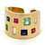 Vintage Gemstone Diamond 14 Karat Yellow Gold Cigar Band