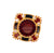 Victorian Citrine Scottish Agate 14k Yellow Gold Brooch