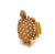 Vintage Diamond Ruby 18k Yellow Gold Convertible Turtle Ring Brooch