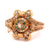 Retro Diamond Emerald 18k Yellow Gold Hinged Bracelet
