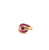 Vintage French Ruby Diamond 18 Karat Yellow Gold Bypass Ring