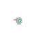 Vintage 1.15 Carat Emerald Diamond 18 Karat White Gold Cluster Ring