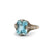 Art Deco Aquamarine 14 Karat White Gold Filigree Solitaire Ring