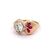 Retro Old European Cut Diamond Ruby 14 Karat Yellow Gold Ring