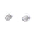 One Carat Old European Cut Diamonds 18 Karat White Gold Stud Earrings