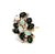 Vintage Opal Tourmaline Diamond 18 Karat Yellow Gold Cocktail Ring