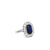 Antique Inspired 2.43 Carats Sapphire Diamond Platinum Cluster Ring