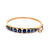 Edwardian Sapphire Diamond 14k Yellow Gold Hinged Cuff Bracelet