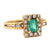 Vintage 0.50 Carat Emerald Diamond Yellow Gold Ring