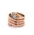 Late Victorian Diamond 14 Karat Rose Gold Wrapped Snake Ring