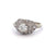 Art Deco Old European Cut Diamond Platinum 14k White Gold Ring