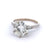 Mid Century French GIA 2.98 Carats Round Brilliant Cut Diamond Platinum Ring