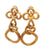 Vintage 18 Karat Yellow Gold Knot Ear Clip Earrings