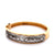 Retro Art Deco Diamond Platinum 14k Yellow Gold Hinged Bracelet