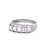 Vintage Carré Cut Diamond Platinum Half Eternity Band
