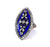 Georgian Diamond Enamel 18 Karat Gold Silver Ring