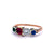 Georgian Diamond Ruby Sapphire Emerald 18 Karat Rose Gold Harlequin Ring