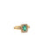 Vintage 0.50 Carat Emerald Diamond Yellow Gold Ring