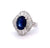 3.60 Carats Sapphire Diamond Platinum Ballerina Ring