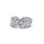 Mid Century Diamond Platinum Double Swirl Ring