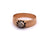 Antique Austrian Rose Cut Diamond 14 Karat Rose Gold Band Ring