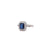 Art Deco Inspired Sapphire Diamond Platinum Ring