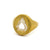 GIA 2.04 Carats Shield Cut Diamond 20 Karat Yellow Gold Signet Ring