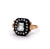 Antique Inspired Aquamarine Silver 14 Karat Yellow Gold Ring