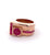 Retro French 1.33 Carats Ruby 18 Karat Rose Gold Platinum Tank Ring