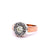 Late Victorian Diamond Silver 14 Karat Rose Gold Flower Cluster Ring